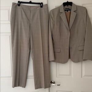 Anne Klein Tan Blazer and Pants Set